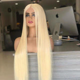 Blonde Straight Natural Hair - Full Lace