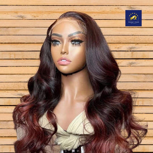 Ombre Brown Color 13x4 Frontal Lace - Body Wave