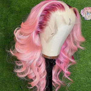 Light & Highlight Pink 13x4 Frontal Lace - Body Wave