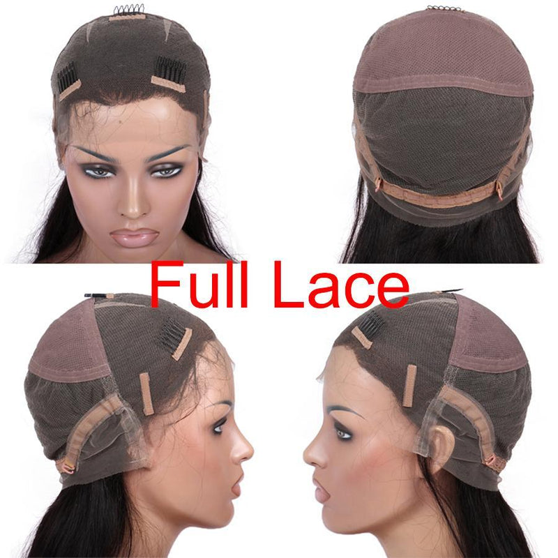 Deep Wave Natural Black Hair - Full Lace Wig