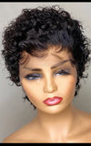 Water Waves Lace Wig Pixie Cut