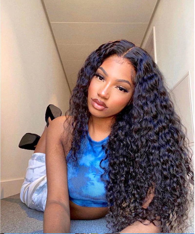 Water Wave Real Hair - Full Frontal Lace Wig
